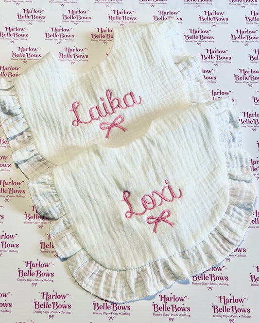 Personalised Embroidery Bib - Beau ♥︎